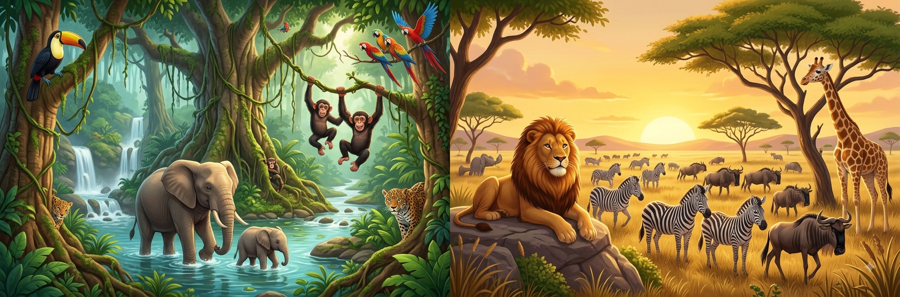 Wild Animals illustration