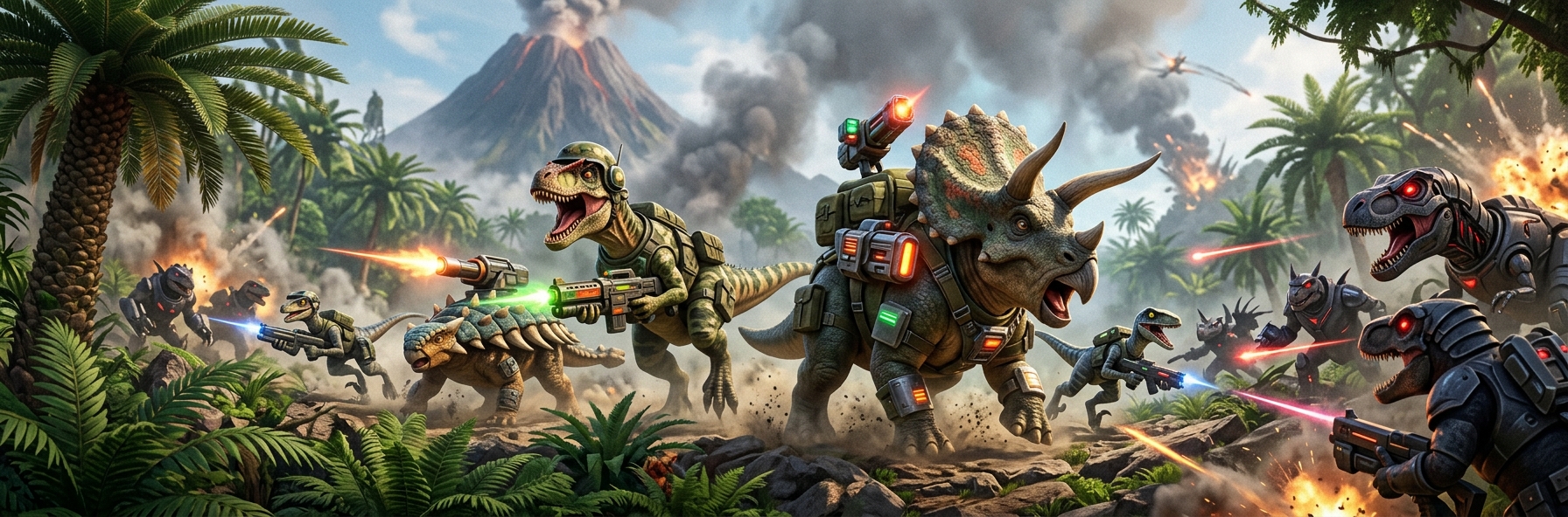 Dinosaur Soldiers illustration