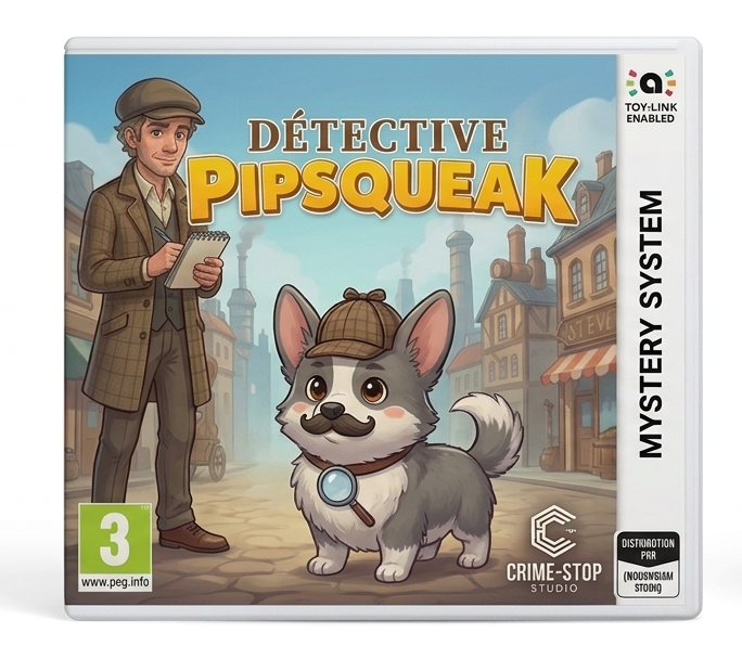 Détective Pipsqueak game cover, an original fictional game